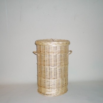 Comprar Ropero redondo de mimbre color natural en CesteriaGretel.Com