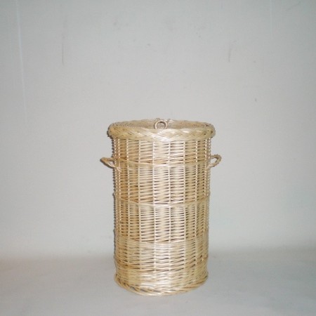 Comprar Ropero redondo de mimbre color natural en CesteriaGretel.Com