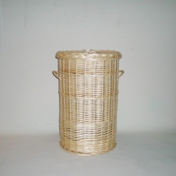 Comprar Ropero redondo de mimbre color natural en CesteriaGretel.Com