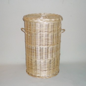 Comprar Ropero redondo de mimbre color natural en CesteriaGretel.Com