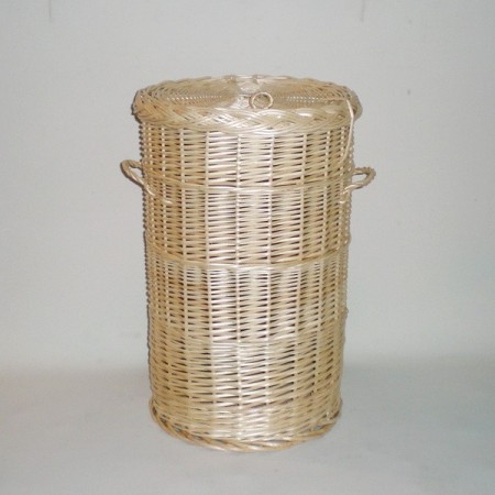 Comprar Ropero redondo de mimbre color natural en CesteriaGretel.Com