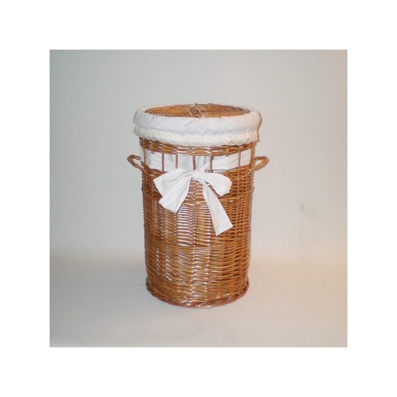 Comprar Ropero de mimbre de 60 color buff con puntilla en CesteriaGretel.Com