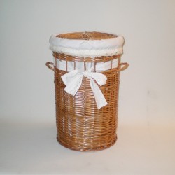 Comprar Ropero de mimbre de 60 color buff con puntilla en CesteriaGretel.Com