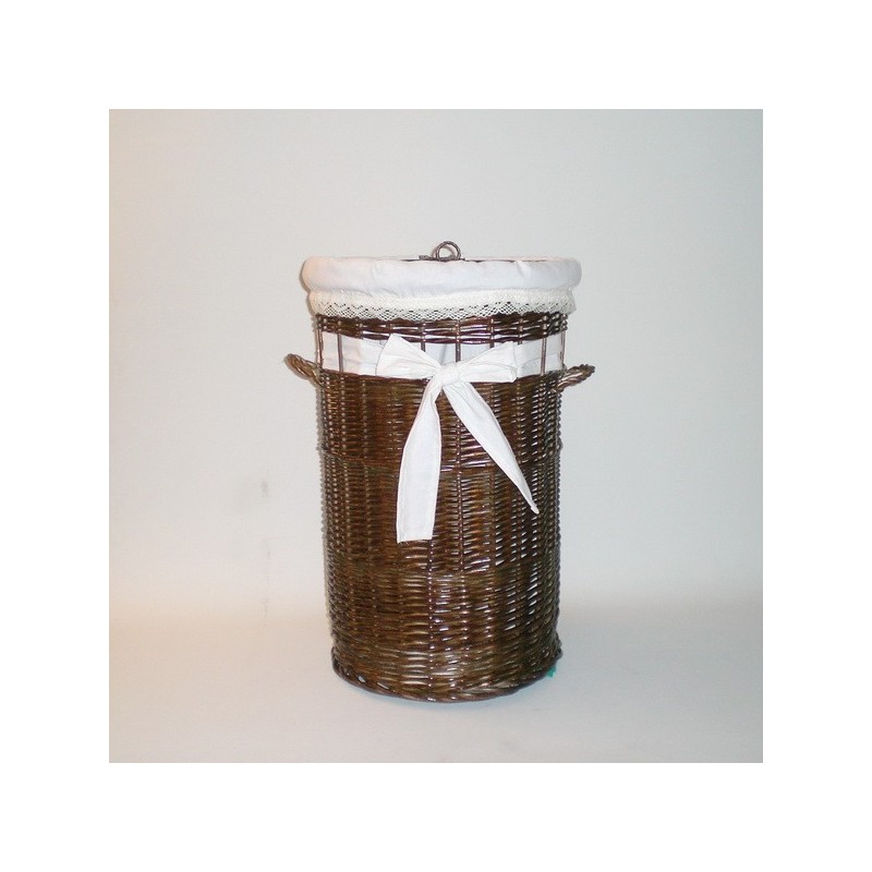 Comprar Ropero de mimbre de 60 color nogal con puntilla en CesteriaGretel.Com