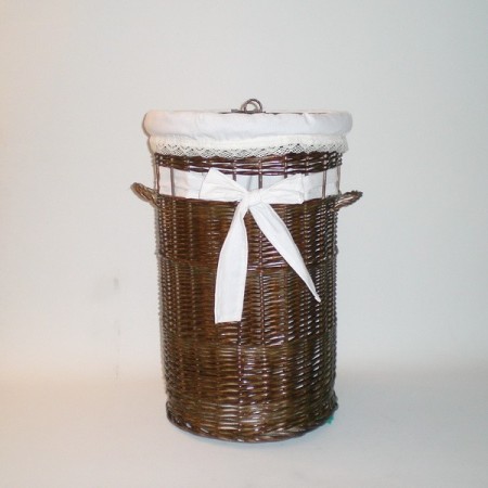 Comprar Ropero de mimbre de 60 color nogal con puntilla en CesteriaGretel.Com