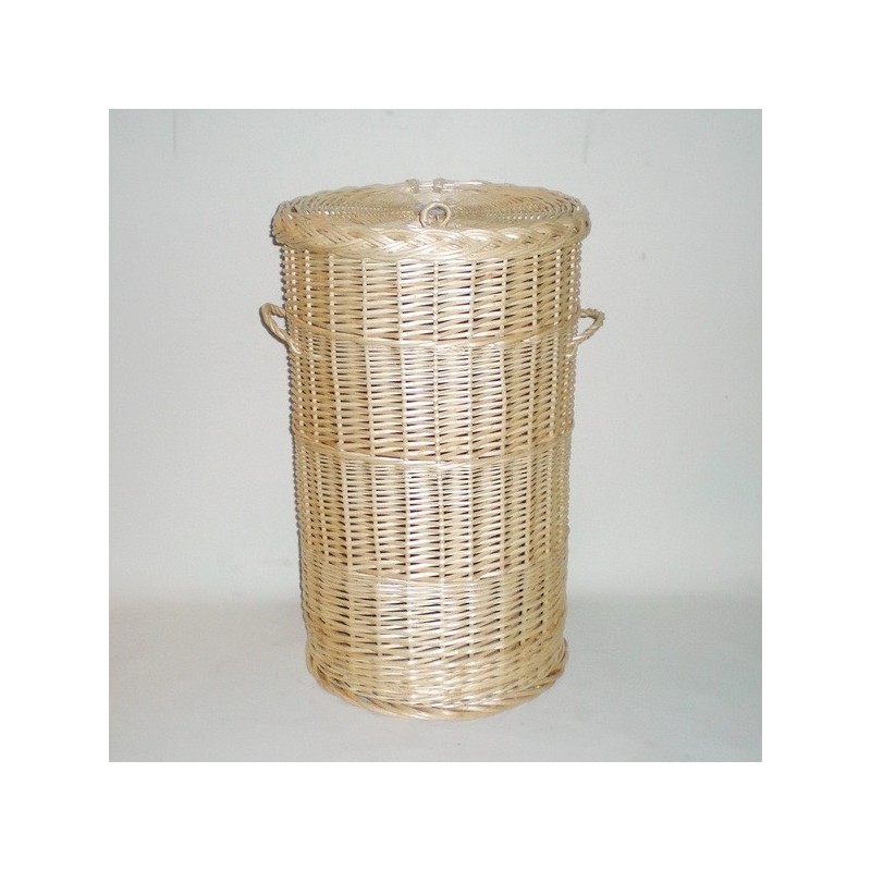 Comprar Ropero redondo de mimbre color natural en CesteriaGretel.Com