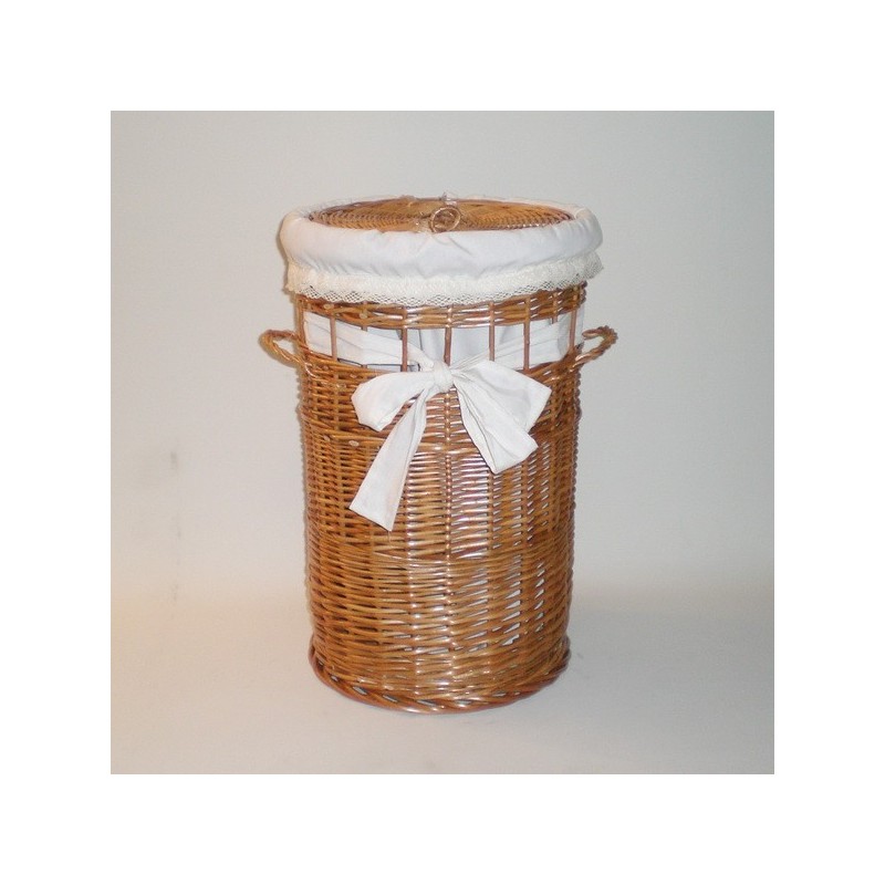 Comprar Ropero de mimbre de 70 color buff con puntilla en CesteriaGretel.Com