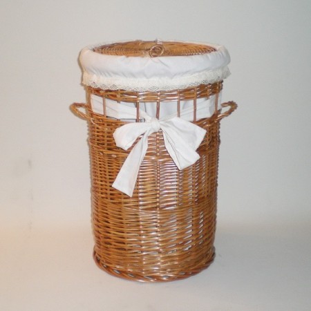 Comprar Ropero de mimbre de 70 color buff con puntilla en CesteriaGretel.Com