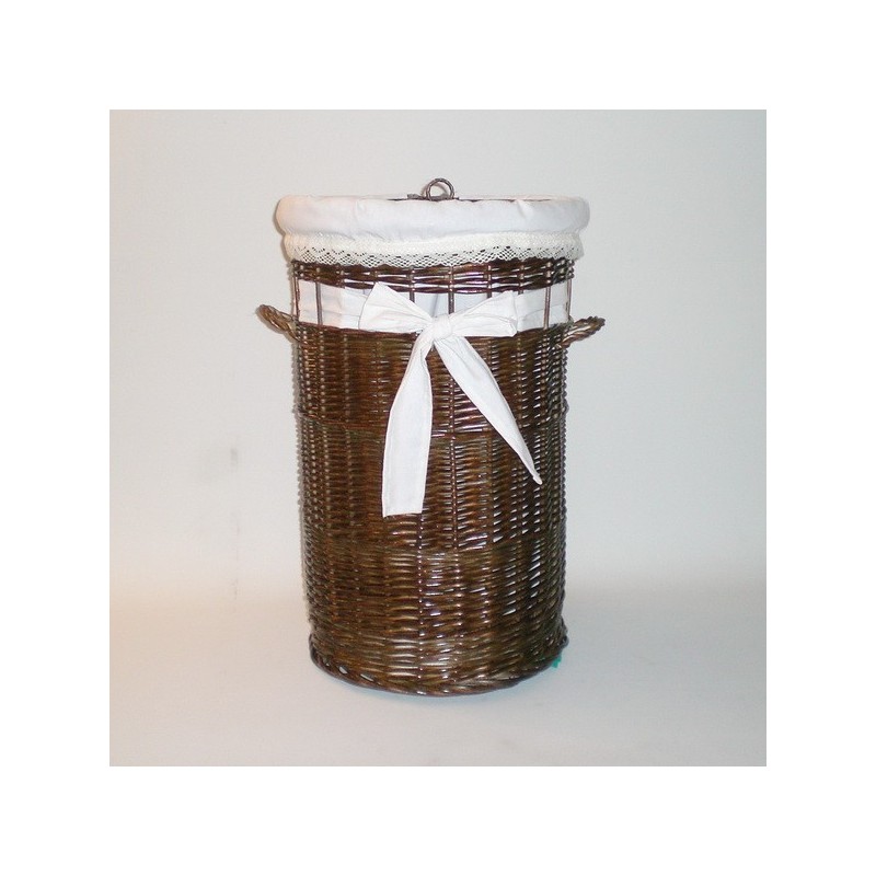 Comprar Ropero de mimbre de 70 color nogal con puntilla en CesteriaGretel.Com