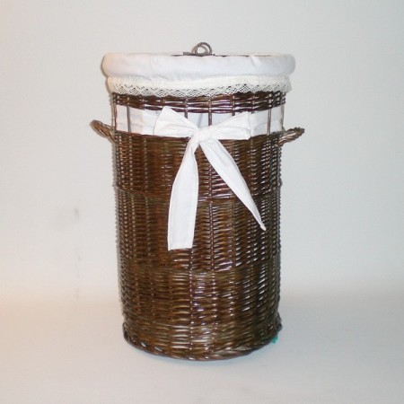 Comprar Ropero de mimbre de 70 color nogal con puntilla en CesteriaGretel.Com