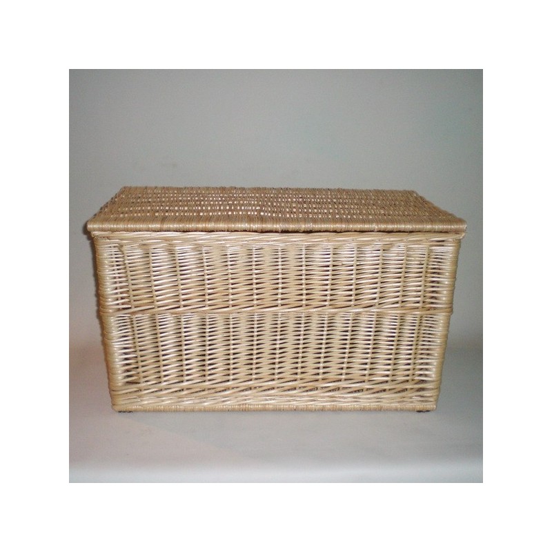 Comprar Baul de mimbre de tapa lisa y pata plana 70x40x40 natural 