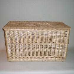 Comprar Baul de mimbre de tapa lisa y pata plana 70x40x40 natural 
