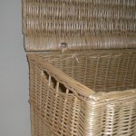 Comprar Baul de mimbre de tapa lisa y pata plana 70x40x40 natural 