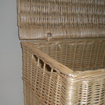 Comprar Baul de mimbre de tapa lisa y pata plana 70x40x40 natural 