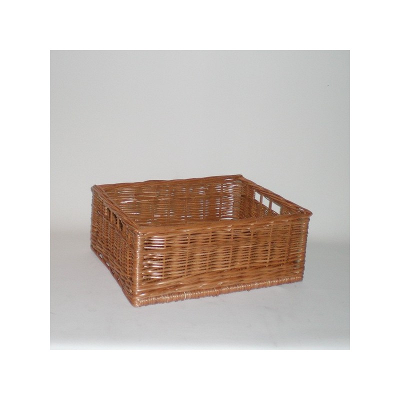 Comprar Cajón de mimbre color buff barnizado mediano en CesteriaGretel.Com