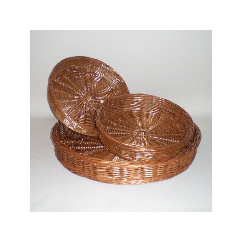 Comprar Bandejas redondas de mimbre. Trabajo realizado en CesteriaGretel.Com