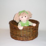 Comprar Cesta redonda de mimbre negro N-49 en CesteriaGretel.Com