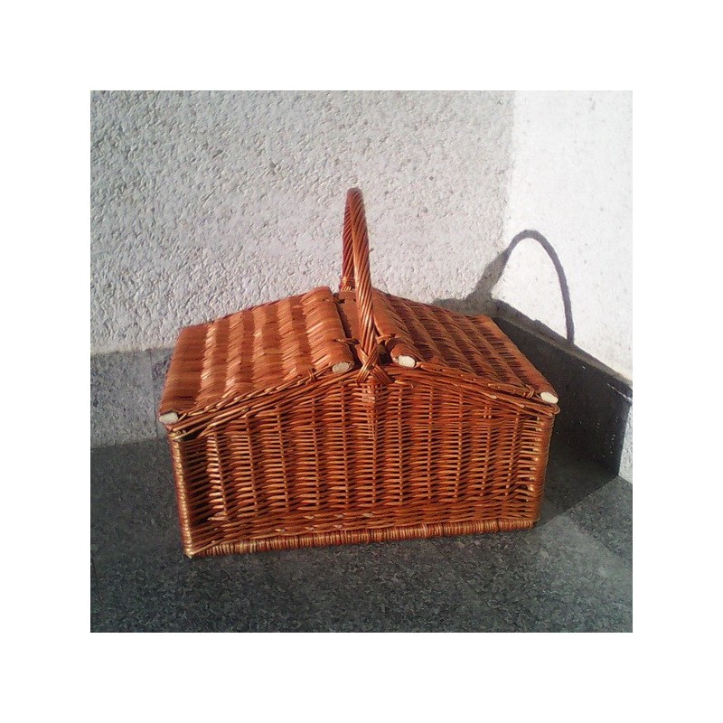 Comprar Cesta mimbre grande con dos tapas en CesteriaGretel.Com