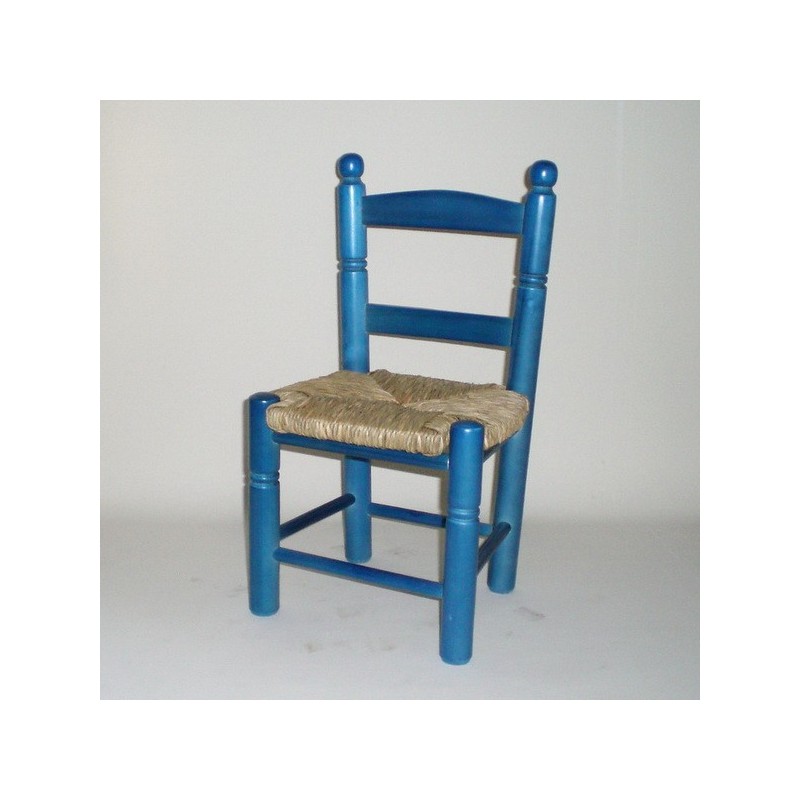 Comprar Silla infantil pintada en color AZUL en CesteriaGretel.Com