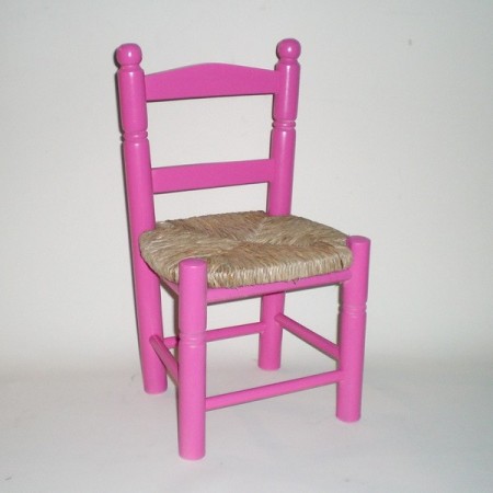 Comprar Silla infantil pintada en color ROSA en CesteriaGretel.Com