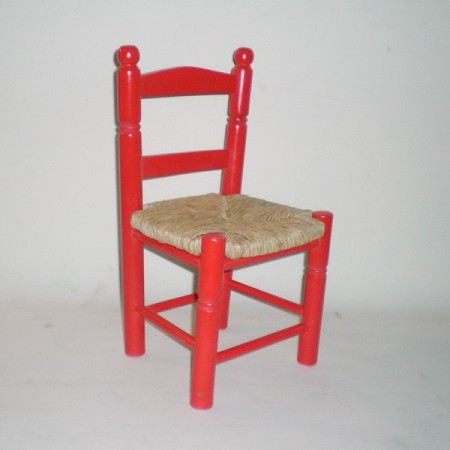 Comprar Silla infantil pintada en color ROJO en CesteriaGretel.Com