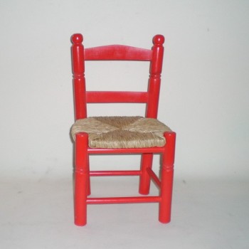 Comprar Silla infantil pintada en color ROJO en CesteriaGretel.Com