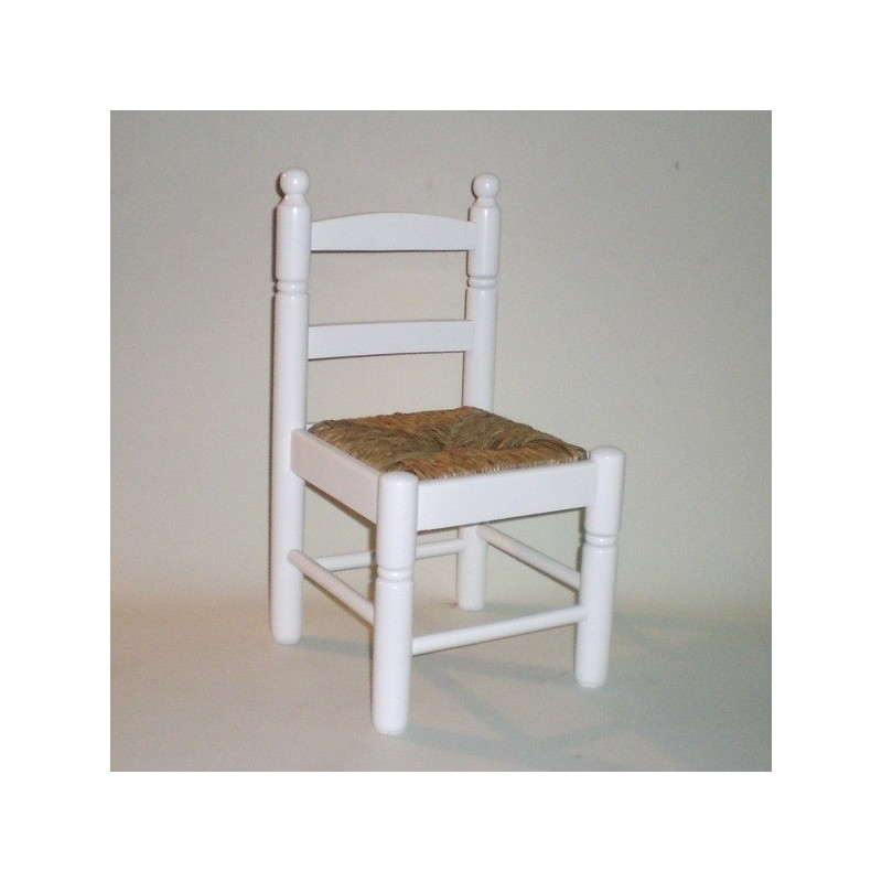 Comprar Silla infantil CON cerco lacada BLANCO en CesteriaGretel.Com