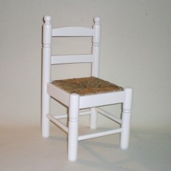 Comprar Silla infantil CON cerco lacada BLANCO en CesteriaGretel.Com