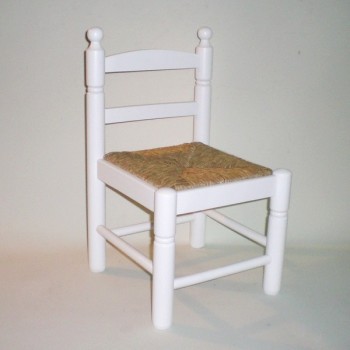 Comprar Silla cadete CON cerco lacada BLANCO en CesteriaGretel.Com