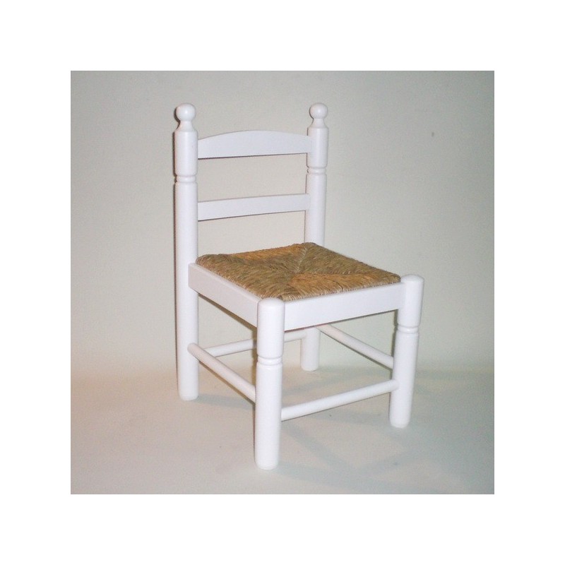 Comprar Silla cadete CON cerco lacada BLANCO en CesteriaGretel.Com