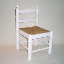 Comprar Silla cadete CON cerco lacada BLANCO en CesteriaGretel.Com