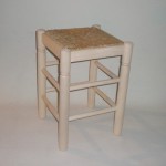 Comprar Taburete de enea, con cerco, sin barnizar en CesteriaGretel.Com