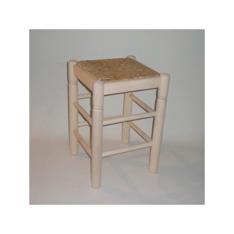 Comprar Taburete de enea, con cerco, sin barnizar en CesteriaGretel.Com