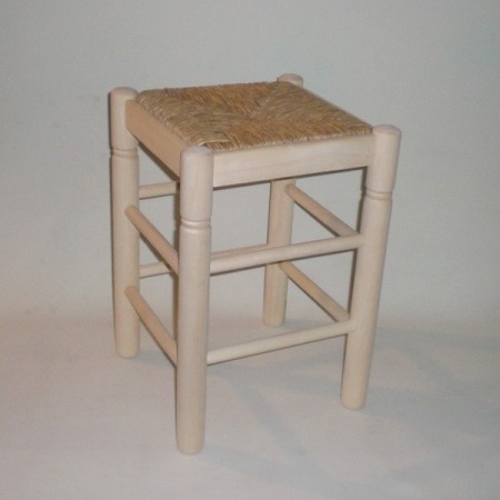 Comprar Taburete de enea, con cerco, sin barnizar en CesteriaGretel.Com