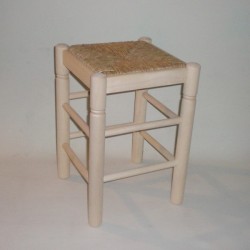 Comprar Taburete de enea, con cerco, sin barnizar en CesteriaGretel.Com