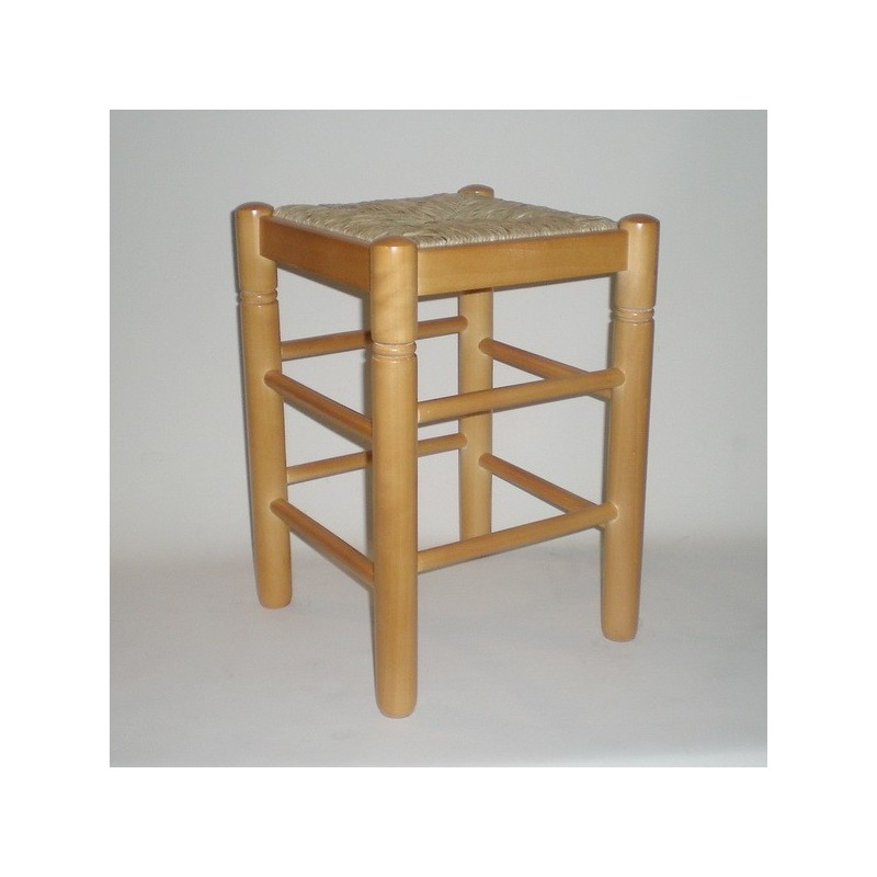 Comprar Taburete de enea, con cerco, color MIEL en CesteriaGretel.Com