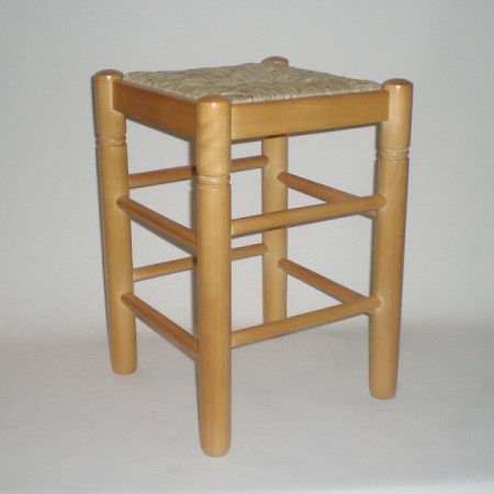 Comprar Taburete de enea, con cerco, color MIEL en CesteriaGretel.Com