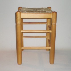 Comprar Taburete de enea, con cerco, color MIEL en CesteriaGretel.Com