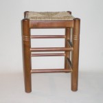 Comprar Taburete de enea, con cerco, color NOGAL en CesteriaGretel.Com