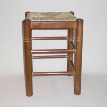 Comprar Taburete de enea, con cerco, color NOGAL en CesteriaGretel.Com