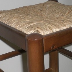 Comprar Taburete de enea, con cerco, color NOGAL en CesteriaGretel.Com