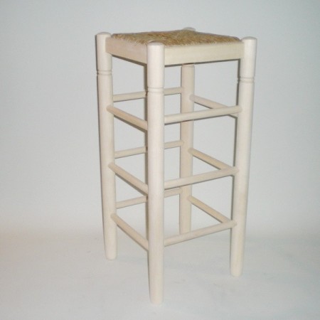 Comprar Taburete para barra, con cerco, sin barnizar en CesteriaGretel.Com
