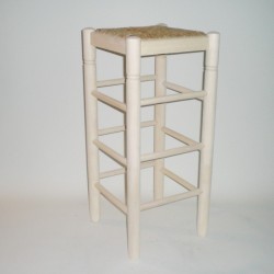 Comprar Taburete para barra, con cerco, sin barnizar en CesteriaGretel.Com