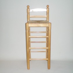 Comprar Taburete para barra, con respaldo, con cerco, color MIEL en CesteriaGretel.Com