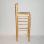 Comprar Taburete para barra, con respaldo, con cerco, color MIEL en CesteriaGretel.Com