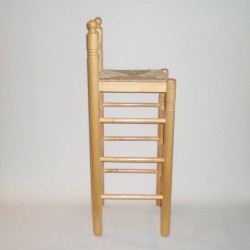 Comprar Taburete para barra, con respaldo, con cerco, color MIEL en CesteriaGretel.Com