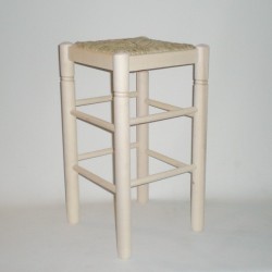 Comprar Taburete para encimera, con cerco, sin barnizar en CesteriaGretel.Com