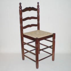 Comprar Silla colonial CON cerco color NOGAL en CesteriaGretel.Com