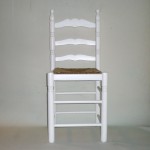 Comprar Silla colonial CON cerco lacada en BLANCO en CesteriaGretel.Com