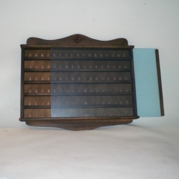 Comprar Dedalero para 102 dedales color nogal en CesteriaGretel.Com